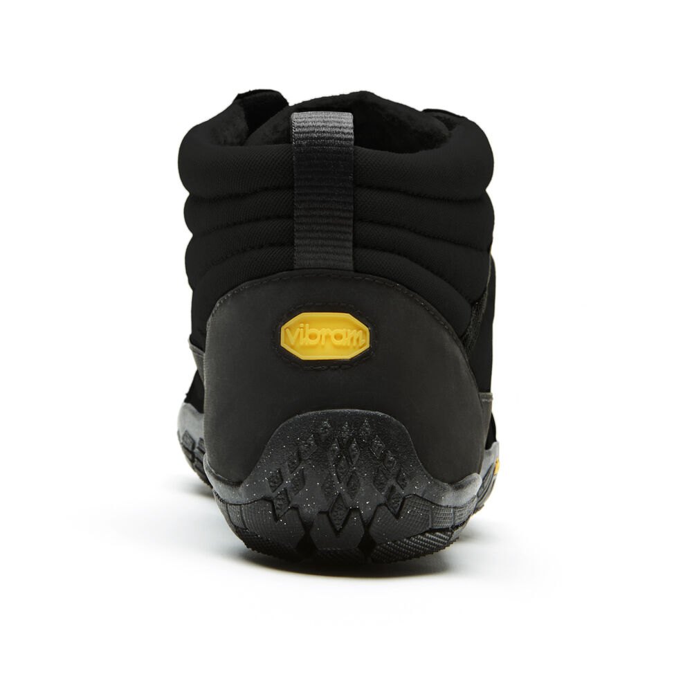 Vibram Five Fingers Mens V-Trek Insulated - Barefoot Shoes Black - ABR035276